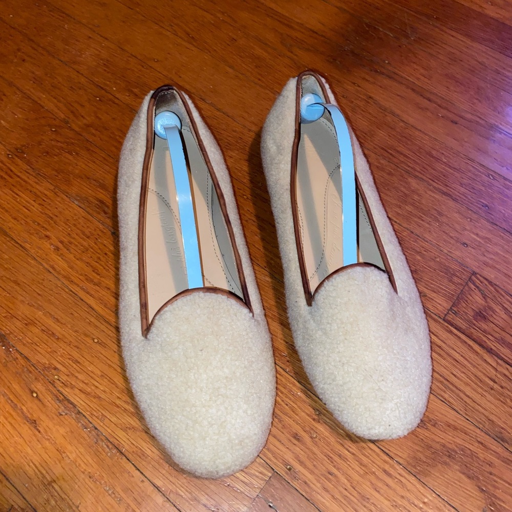 Chantelles Paris Anthropologie Faux shearling  Flats Sz 9